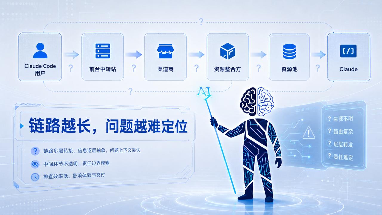 链路越长，问题越难定位
